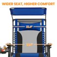 thumbnail image 6 of Topeakmart 29in Zero Gravity Chair with Sun Shade, Navy Blue/Black, 6 of 12