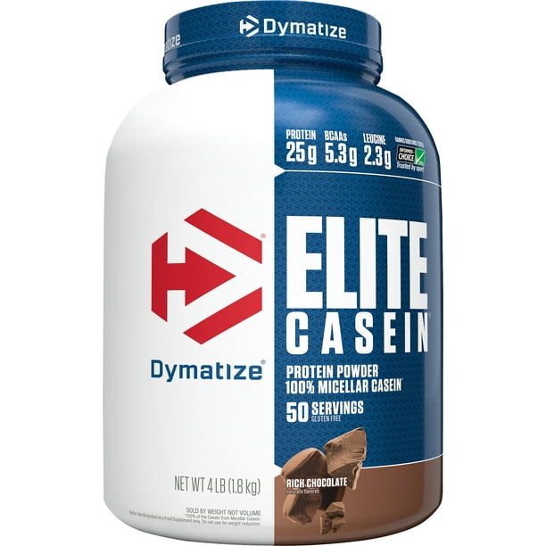 Dymatize Elite Casein Protein Powder, Rich Chocolate, 4 lb Walmart