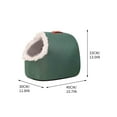 thumbnail image 3 of Zawou Warm Pet Cave Bed, Thick Enclosed Sleeping Bed for Dogs and Cats, Cozy Plush Cat Tent with Anti-Slip Bottom, Portable Indoor Pet Shelter, Coffee Medium, 3 of 7