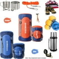 thumbnail image 3 of AIGIA Sac de Compression Nylon Sac de Compression Sac de Compression Sac de Couchage Sac de Rangement Sacs de Sport avec Rabat Anti-Poussière pour Sac à Dos, Randonnée, Camping, Voyage Bleu/orange, 3 of 13
