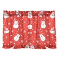 thumbnail image 7 of Yayeee Kitchen Curtains Tier Pair Light Filtering 27"x24" Rod Pocket Short Cafe Window Panel, Red Snowman, 7 of 7