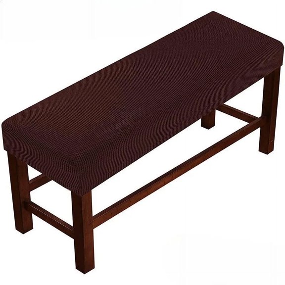 1 Piece S Khaki Stretch-Fit Protective Chair Cover, Wrinkle-Resistant Slipcover, Home Dining and Piano Area Chair Protector for Dining and Piano Chairs, Khaki-s-darkbrown