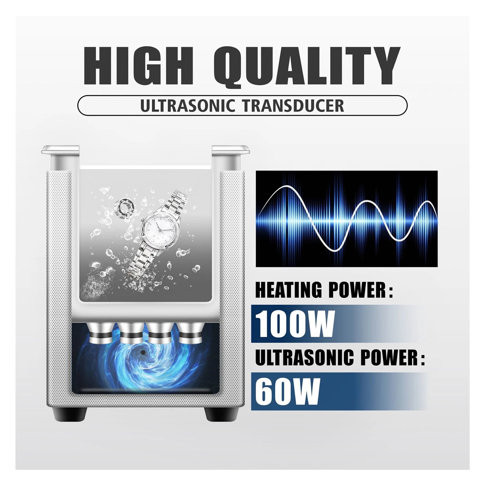 Ultrasonic Cleaner  2L 3L 6.5L 10L 15L 30L with Digital Timer Heater, Stainless Portable Washing Machine Home Appliance