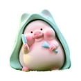 thumbnail image 2 of Sunjoy Tech Resin Garden Pig Figurine with Blanket Hand Painted Realistic Desktop Ornament Kawaii Cartoon Pig Micro Landscape Ornament Home Decoration, 2 of 8