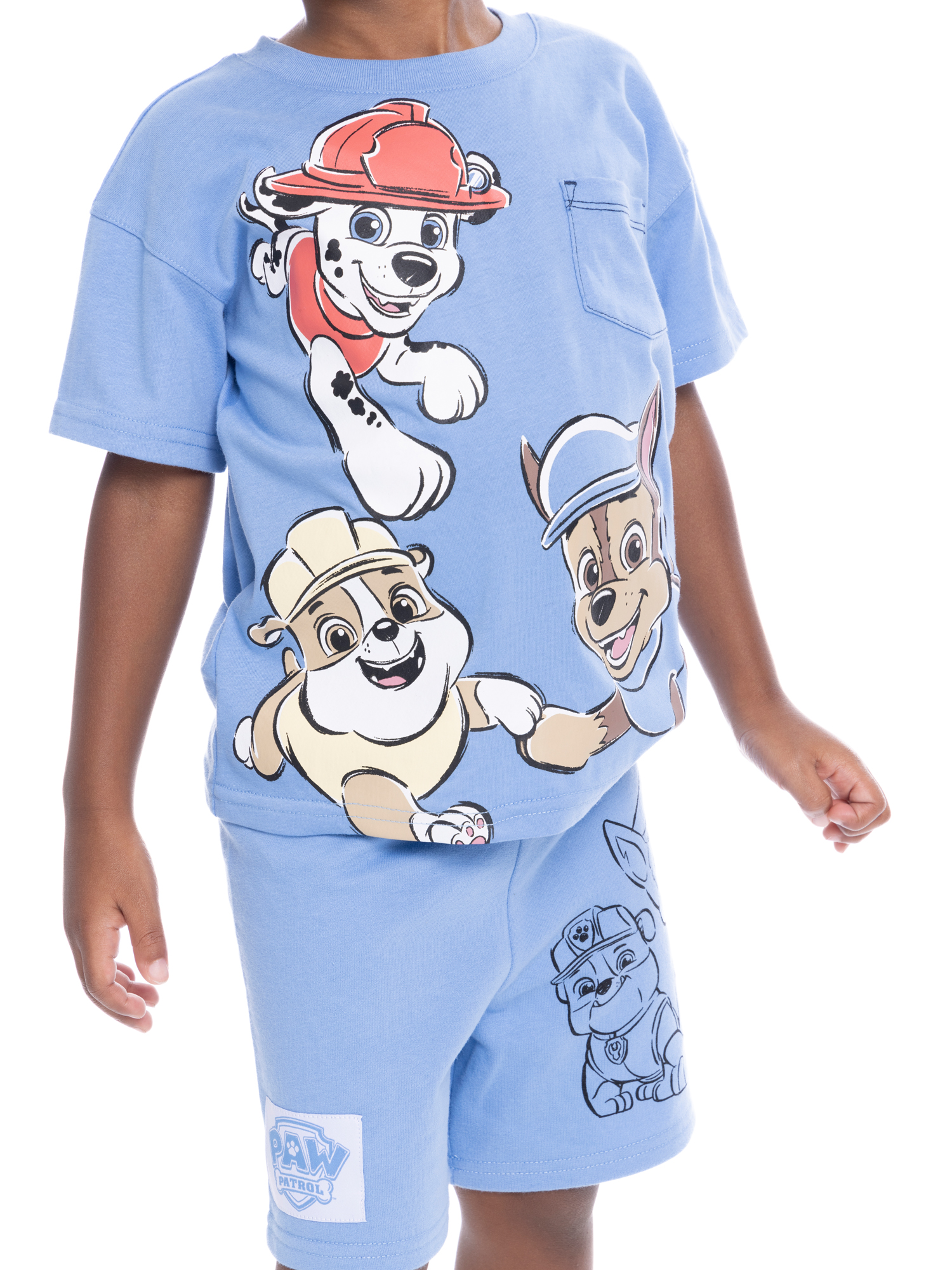 PAW Patrol Toddler Graphic Tee and Shorts Set, 2-Piece, Sizes 12M-5T