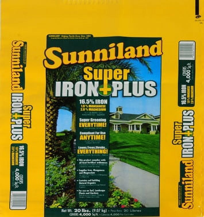 Sunniland Super Iron Plus All-Purpose Lawn Fertilizer For All Grasses 4000 sq ft
