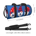 thumbnail image 4 of Bingfone 4th of July Gnomes Print Gym Duffle Backpack for Men Women,Travel Weekender Carry-On Bags with Detachable Back Pack Straps for Traveling Overnight Climb Sports, 4 of 8