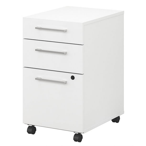 Bush Business Furniture 400 Series 3 Drawer Mobile Pedestal In White Walmart Com Walmart Com