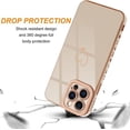 thumbnail image 4 of Compatible for iPhone 13 Pro Max Case with Camera Protection Cute Heart Pattern Electroplated Heart Logo Edge Soft TPU Shockproof Case for Women Girls (White), 4 of 6