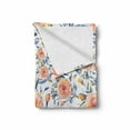 thumbnail image 2 of Rose Soft Flannel Fleece Throw Blanket, Aquarelle Effect Abstract Garden with Newly Flourishing Buds Sprouts Complex Design, Cozy Plush for Indoor and Outdoor Use, 70" x 90", Multicolor, by Ambesonne, 2 of 6