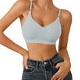 thumbnail image 1 of MKLEKYYWorkout Bra Womens Comfort Lightly Lined Seamless Wireless Triangle Bralette Bra, 1 of 4