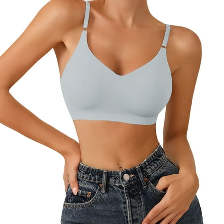 Womens Comfort Lightly Lined Wireless Bras Seamless Wireless Triangle Bralette Sports Bra Pack Bra Women Bra Set and Underwear Thong Women Bras Wireless Cotton Medium Sports Bra for Women