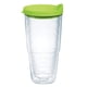 thumbnail image 1 of Tervis Vaso De Viaje Con Tapa Transparente Y Colorido, Fabricado En Estados Unidos, Con Aislamiento De Doble Pared, Mantiene Las Bebidas Frías Y Calientes, Tapa Verde Lima De 24 Oz, 1 of 1