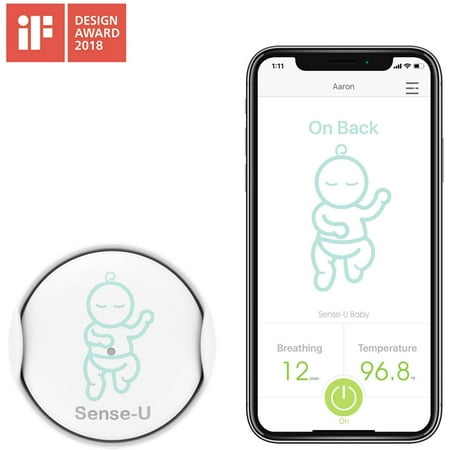 Sense-U Baby Breathing & Rollover Movement Monitor: Alerts You for No Breathing, Stomach Sleeping, Overheating and Getting Cold with Audible Alarm from Your (Best Baby Breathing Monitor Uk)