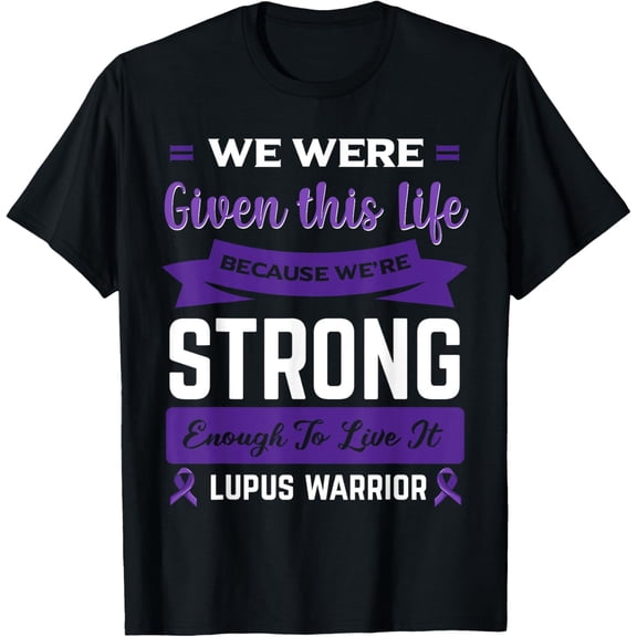 Lupus Warrior Purple Awareness Ribbon Fight SLE Gift Idea T-Shirt