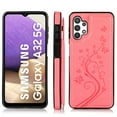 thumbnail image 2 of Galaxy A32 5G Case,Dteck Magnetic Leather Pattern Hybrid Rubber Shockproof Case Card Holder Wallet Back Kickstand Flip Cover for Samsung Galaxy A32 5G ,Pink, 2 of 7