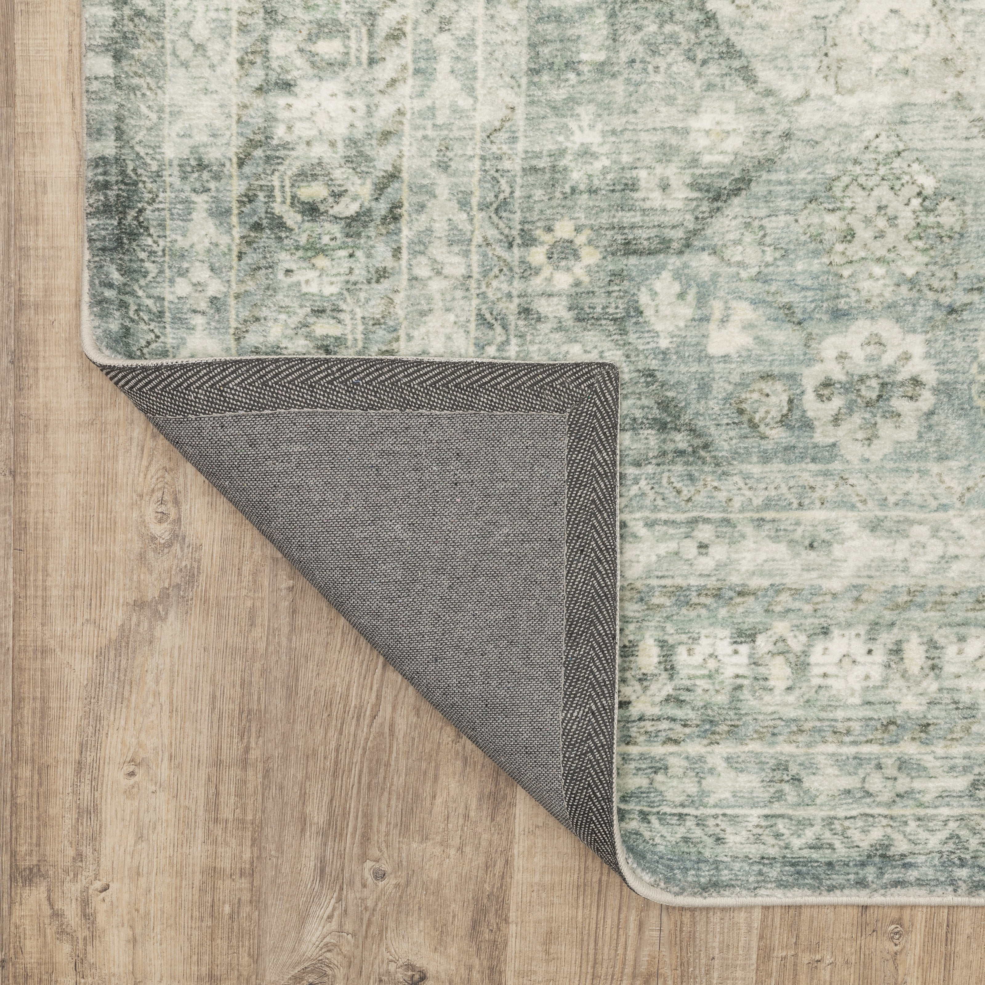Avalon Home Silvana Distressed Floral Area Rug, 2' X 8' Runner, Blue/ Ivory