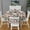 White-2, variant on Design Pattern Round Tablecloth 60 Inch – Waterproof Polyester Table Cover with Full Print Design, Wrinkle Resistant & Washable for Kitchen Dining Party Decor