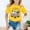 Yellow, variant on Little Girls T-Shirts Tops Kid Cute Fashion Printed Round Neck Short Sleeve Tee Summer Casual Loose T Shirt Comfortable Tops Blue 8-10T