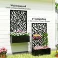 thumbnail image 4 of Outsunny Outdoor Privacy Screen with Raised Graden Bed, Metal Frame, 4 of 9