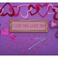 thumbnail image 4 of Pizarra de fieltro con forma de compartir con letras de 25 x 9 cm, color rosa claro, 4 of 6