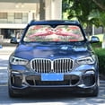 thumbnail image 4 of GZHJMY Flamingo Car Windshield Sun Shade Foldable Sun Shield Shade for Blocks UV Rays Protector-Keeps Your Vehicle Cool for Most Sedans SUV Truck,55"x27.6", 4 of 7