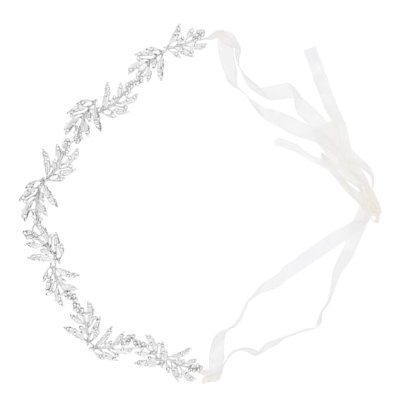 RENACLIPY Elegant Silver Alloy Hairband Leaf Design for Woman Party Wedding Hair Accessory