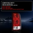 thumbnail image 3 of Tail Lights Assembly Rear Lights Compatible with 2007-2013 GMC Sierra 1500 2500 HD 3500 HD 25958484, GM2800208 Passenger Side w/harness&bulbs, 3 of 18