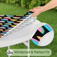 thumbnail image 3 of Round Picnic Table Cloth 100% Waterproof & Oil Proof, Elastic Fitted Table Cover for 36"-44" Round Tables, for Dining, Camping, Outdoor, 3 of 5