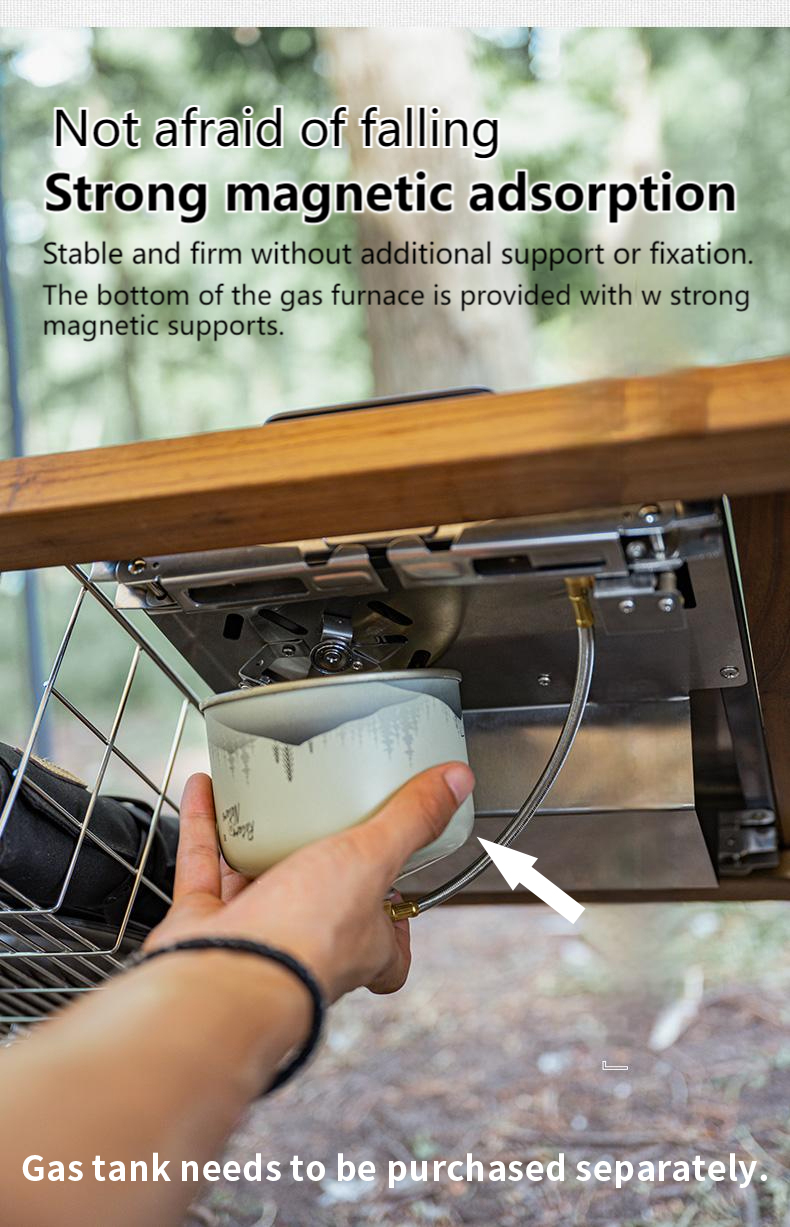 Naturehike 4000W Portable Folding Gas Stove | Stainless Steel Camp Cooking Furnace for IGT Table