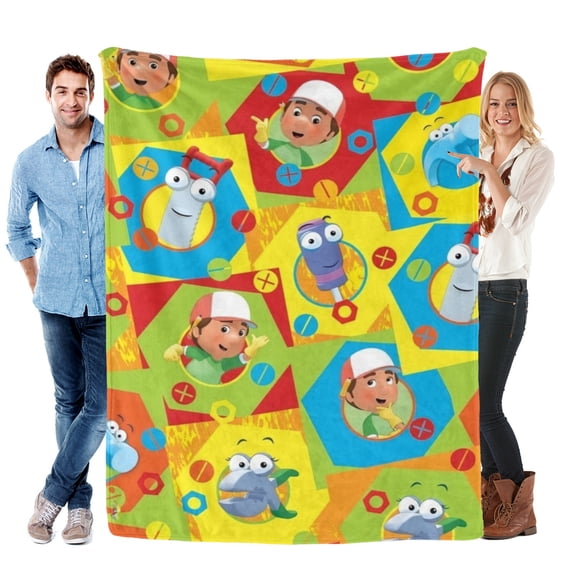 Throw Blanket for Handy Manny Bed Couch Soft Warm 30x40 Inch Flannel Blanket for Kids Boys Girls Gifts Home Decor