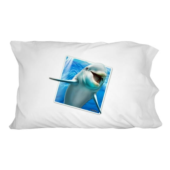 Dolphin Selfies Picture Novelty Bedding Pillowcase