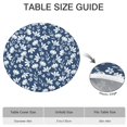 thumbnail image 6 of Elasticized Edge Round Tablecloth with Classic Floral Print, Water-Resistant Polyester Fabric, Designed for 44-52 Inch Diameter Tables, 6 of 7