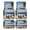 Blue Beach Escape, variant on 4-Piece Car Floor Mats Set, Blue Beach Escape Crystal Velvet Automotive Front & Rear Floor Liners, Universal Fit for Car, Truck, SUV