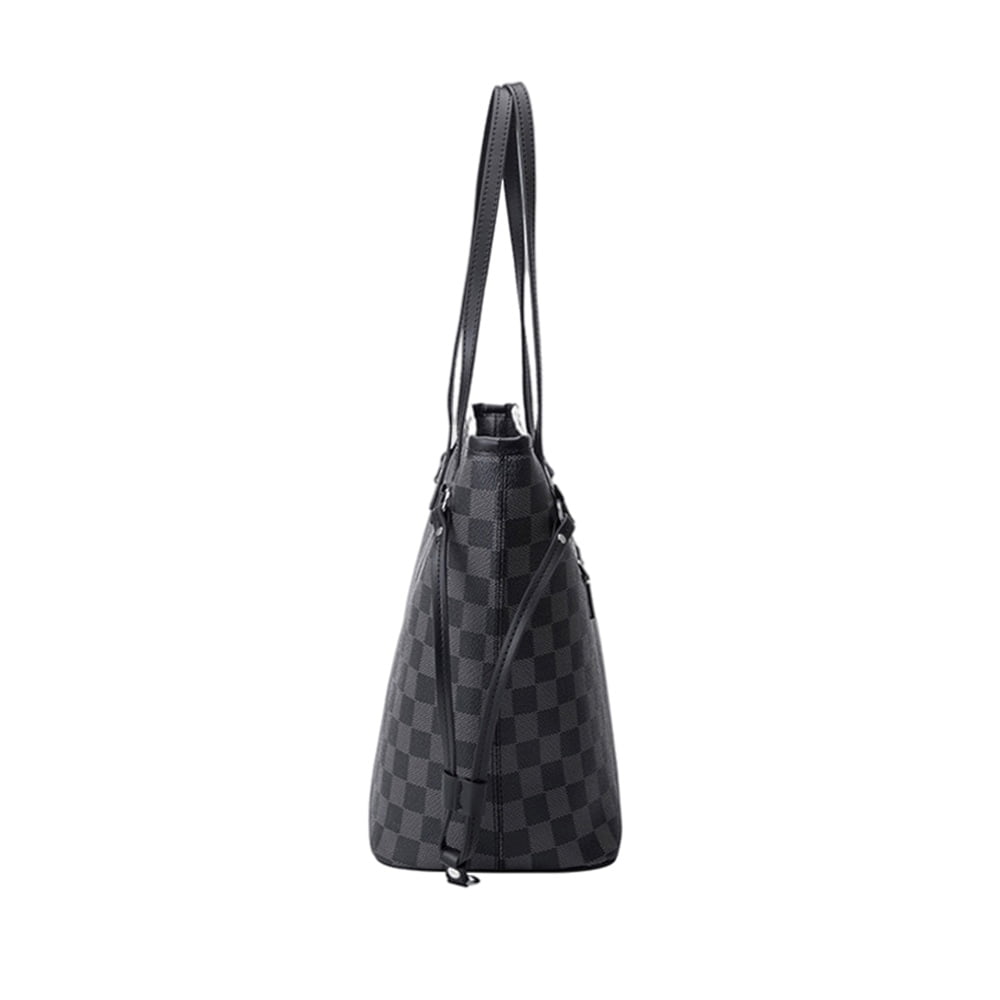 Colisha White Black Checkered Cross Body Bag - Womens Purse Checkered Evening  Bag Ladies Shoulder Bags - PU Vegan Leather 