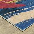 thumbnail image 2 of Oriental Weavers Sumter Washable Area Rug - SUM09 - 2' x 8' - in Blue/ Gold - Modern Style, Non-Slip, Stain Resitant, Ultra Low Pile, Entryway, Hallway Runner Rug, 2 of 3