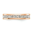 thumbnail image 3 of 14K Rose Gold Ring Band Eternity Diamond Round Polished 2ct Channel Set , Size 6, 3 of 4