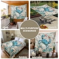 thumbnail image 6 of Teal Crab Coastal Tapestry for Bedroom Wall Hanging Tapestry, Summer Beach Nautical Starfish Retro Ceiling Backdrop Tapestries Poster Blanket Wall Decor for Teens Room Living Room Dorm 39" x 59", 6 of 8