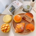 thumbnail image 2 of Bread Toast Food Creative Simulation Donuts Slow Rising Squeeze Stress Relief Toys Spoof Tease People Desktop toy, 2 of 5