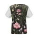 thumbnail image 4 of Mujeres moda verano Sexy pliegue impreso regular mujeres manga corta cuello en V botón Top OAVQHLG3B Store lin121212, 4 of 4