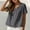 A275 Dark Gray, variant on Xdegoge Cotton Linen Tops for Women Short Sleeve V Neck Shirts Casual Pleated Blouses Relaxed Fit Summer Tunic Tops Lightweight Breathable Pullover for Work Office Daily Wear