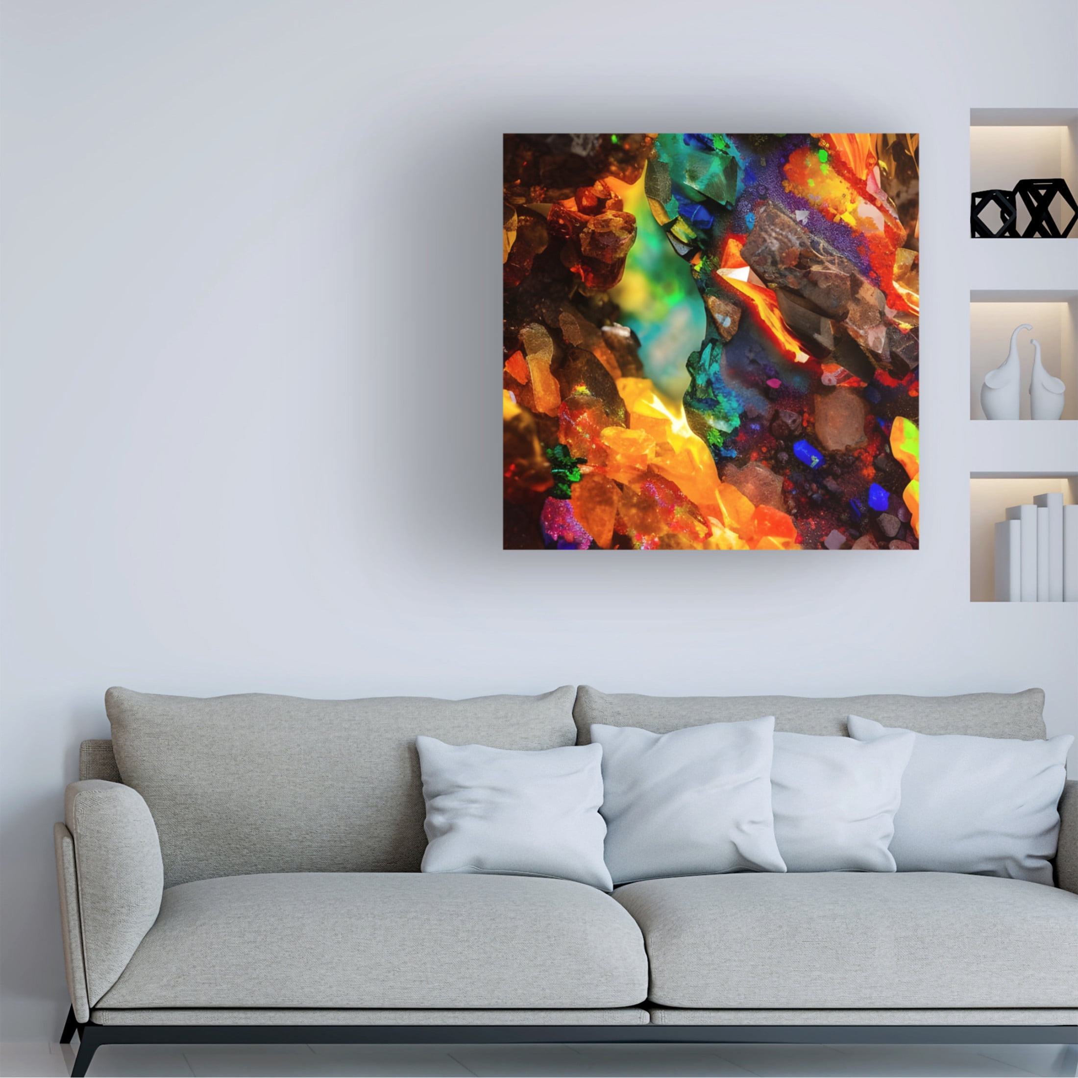 Canvas Wall Art - Tina Lavoie 'Geology 101 Part One' Wall Art for Living Room, Bedroom, or Office Décor by Trademark Fine Art - 14 x 14 Inches