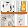 thumbnail image 4 of Canddidliike 1500 W Oil-Filled Heater Portable Radiator Space Heater with Adjustable Thermostat-White, Overheat & Tip-Over Protection, Electric Oil Heater for Home, Bedroom, Indoor use, 4 of 9