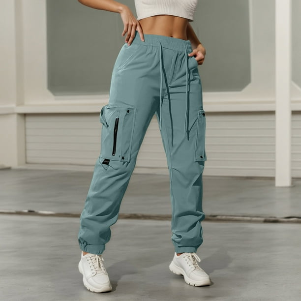 WILLBEST Pantalones Casuales para Mujer, Cómodos, Holgados, Tipo Jogger Cargo, Ropa Urbana Versátil, Ideales para Uso Diario y Entrenamientos. Chica