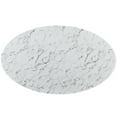 thumbnail image 4 of Modway Lippa 47" x 78" Oval Modern Artificial Marble Dining Table in White, 4 of 7