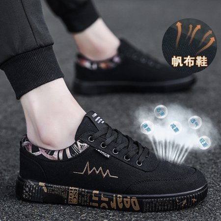 

Summer Men‘s Shoes Canvas Shoes Men‘s Sneakers Cloth Shoes Korean Fashionable All-match Student Casual Shoes Breathable New Fashionable Shoes