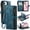 Blue, variant on Flip Case for iphone 16e Drivers License Card Slots Drivers License Card Slots with Card Holder