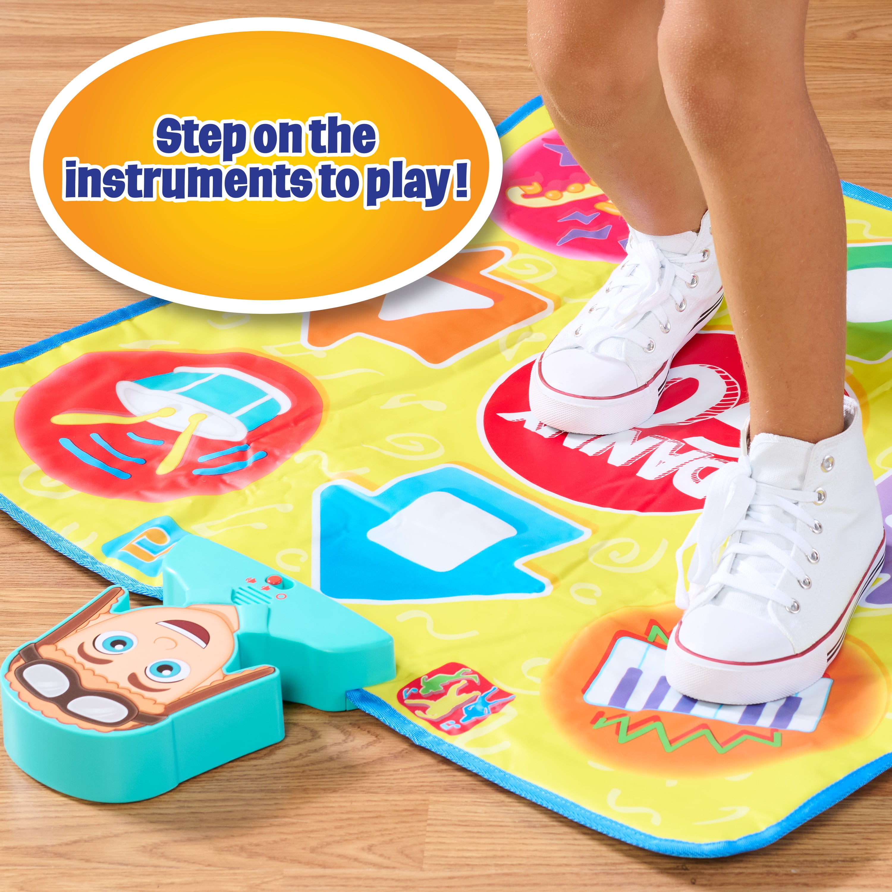 Danny Go! Dance & Go! Music Mat - Light-Up Floor Mat for Movement & Music Play for for Preschool and Elementary School Kids Inspired by Danny Go! Show