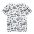 thumbnail image 3 of WIBACKER 2-9T Funny DIY Painted Pajamas for Boys Excavator Summer Short Sleeve PJ Set You Can Color With Markers, 3 of 16