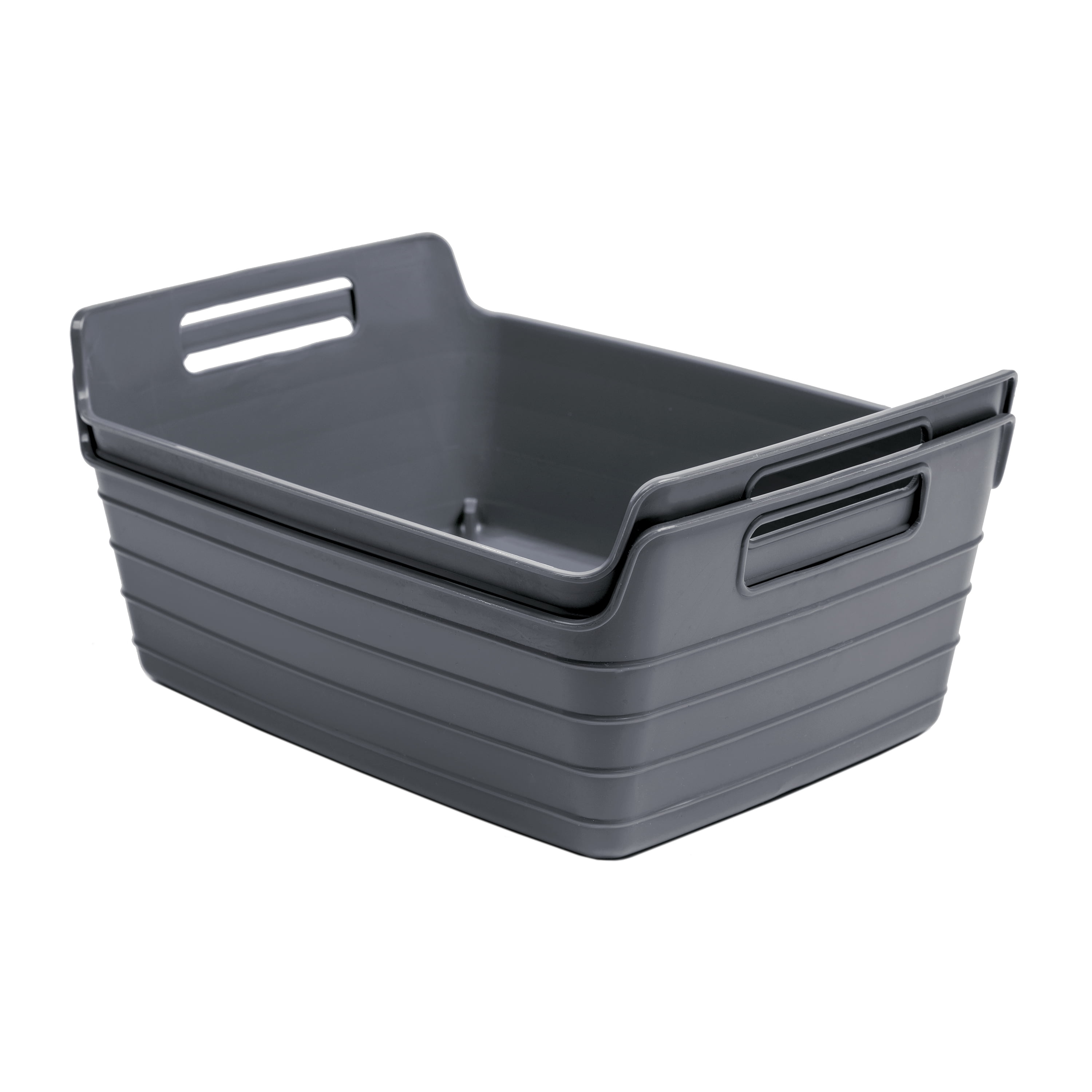 Mainstays 2pk Flex Bins Gray Deal BrickSeek